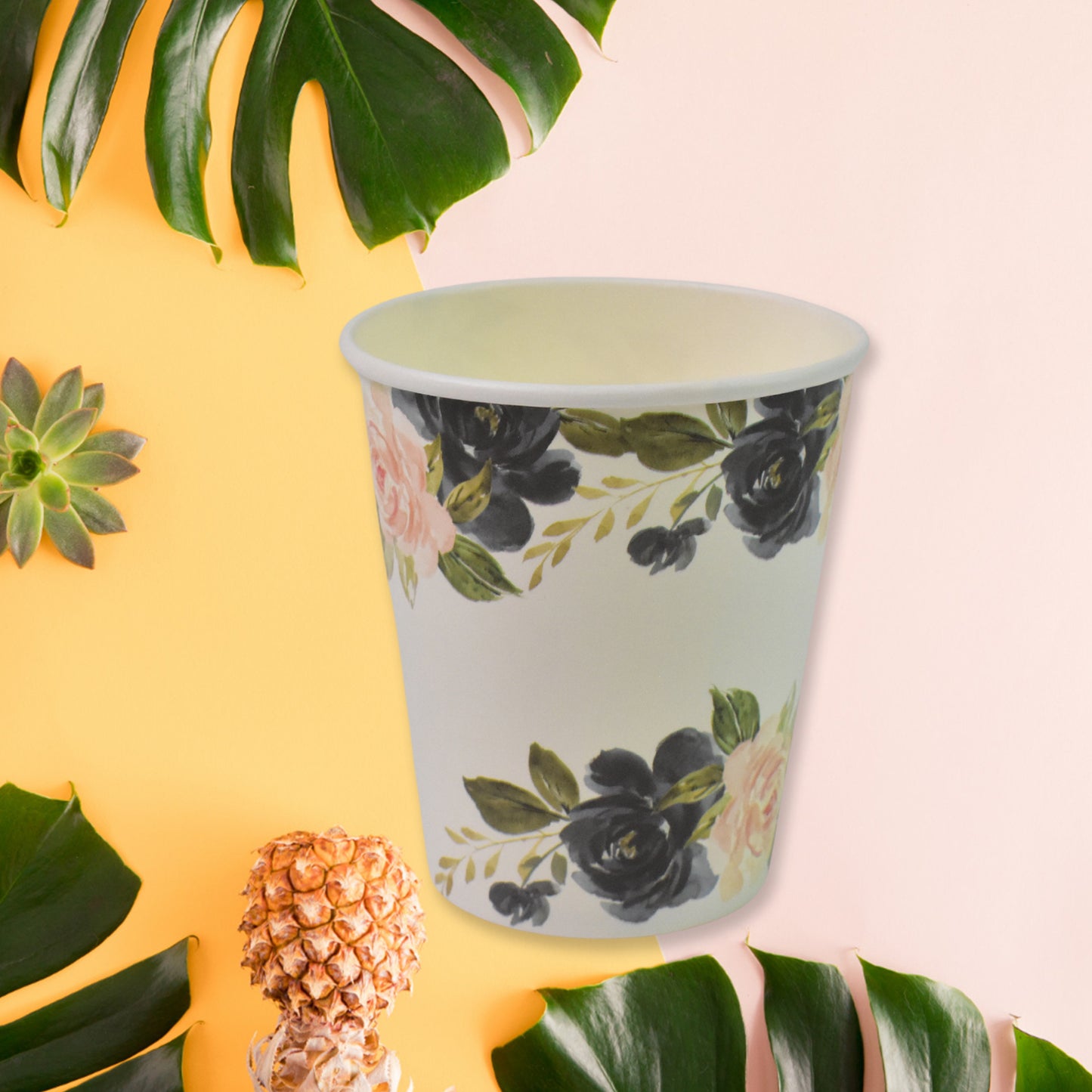 Disposable Paper Cups Disposable Tea Coffee Cups (10 Pcs Set Mix Color Design)