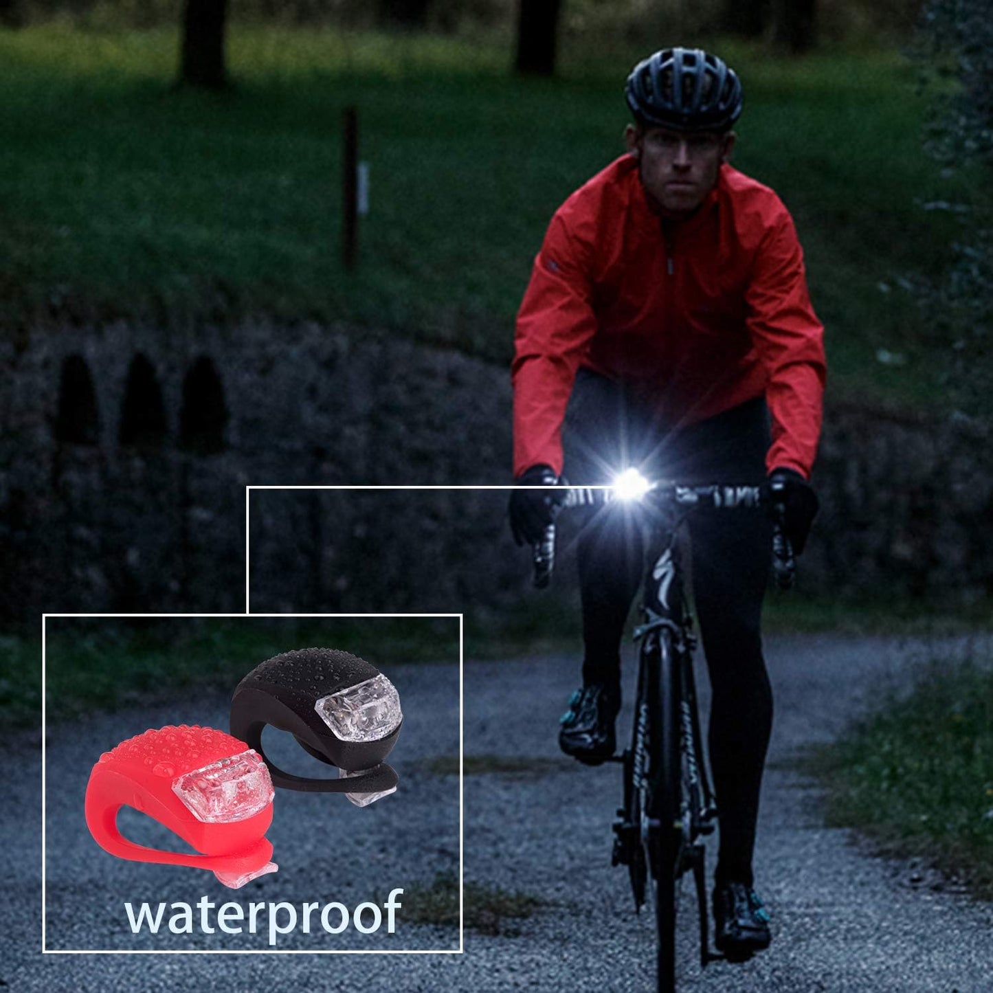 Silicone LED Bike Light Set β Front & Rear Safety Lights (2 PCS) π΄ββοΈπ‘π