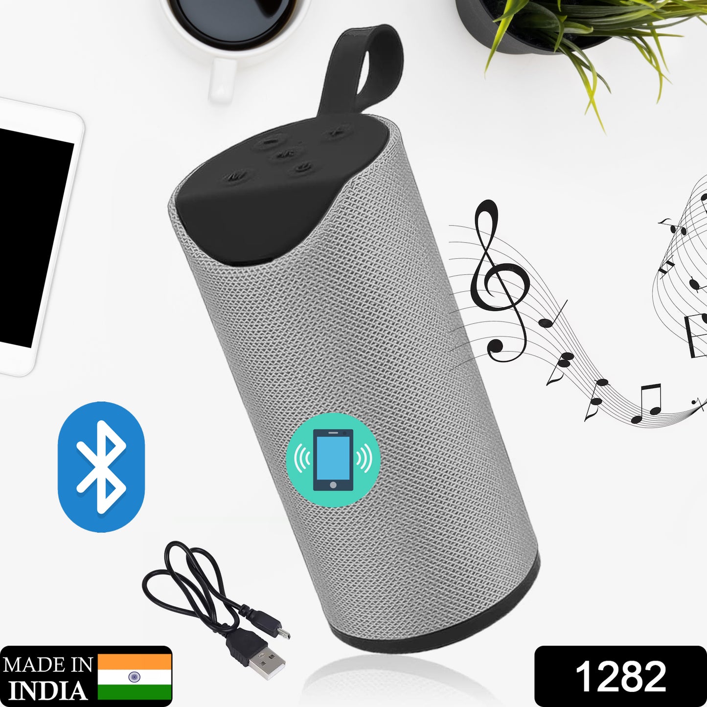 Portable Rechargeable Waterproof Bluetooth Speaker – High Sound & Splashproof Design