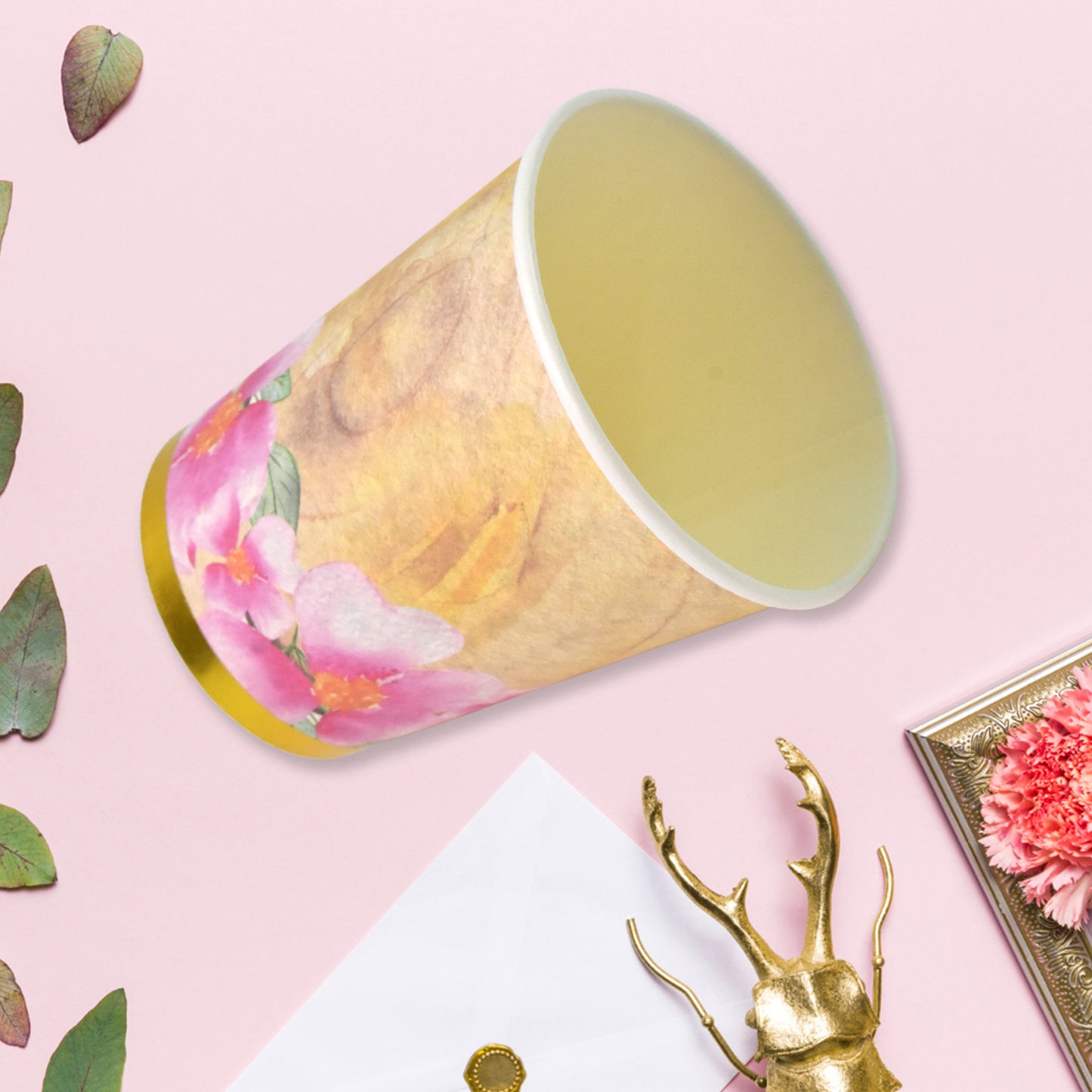 Disposable Paper Cups Disposable Tea Coffee Cups (24 Pcs Set Mix Color Design)