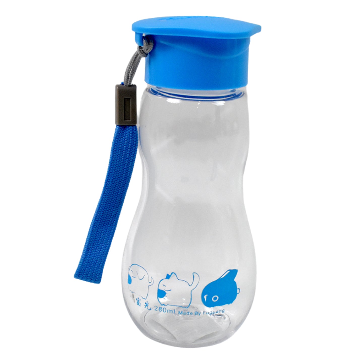 Transparent Travel Water Bottle with Carry Strap β 280ml