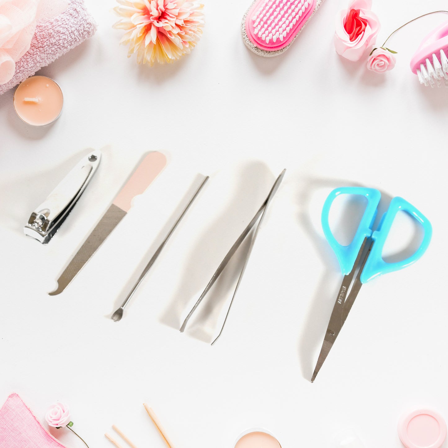5-in-1 Stainless Steel Manicure Set – Luxury Nail Cutter & Grooming Kit for Women