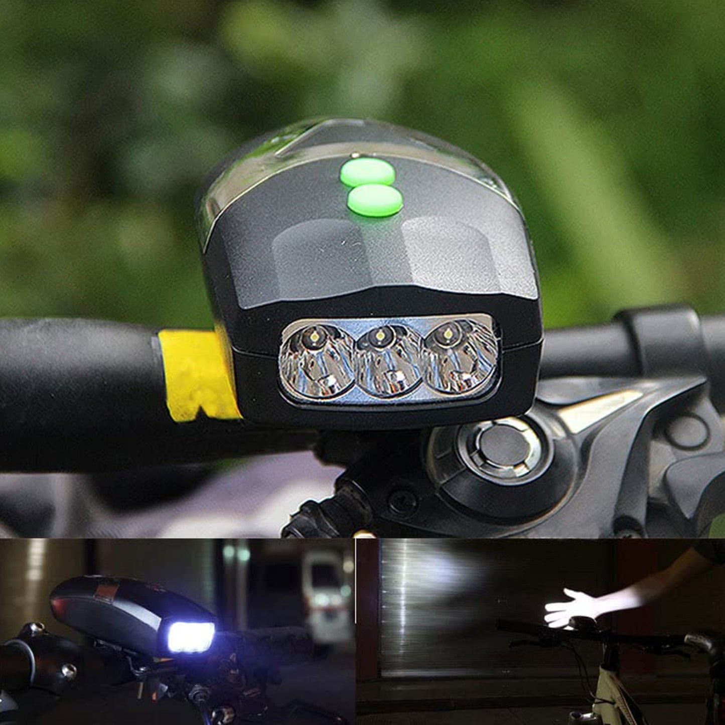 3-LED Bicycle Headlight β Ultra Bright White Lamp for Night Rides π²π‘π