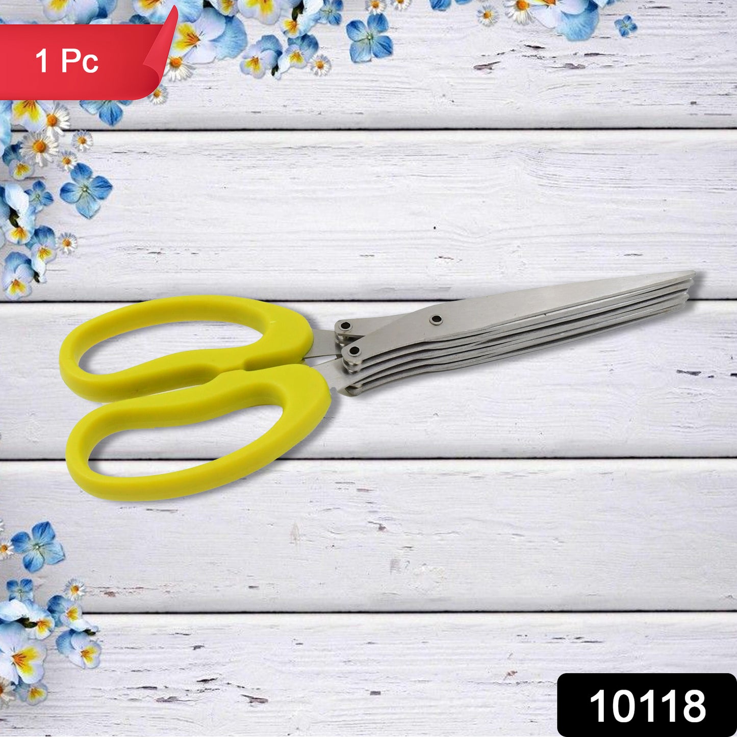 Multifunction Stainless Steel Herb Scissors | 5-Blade Kitchen Shears