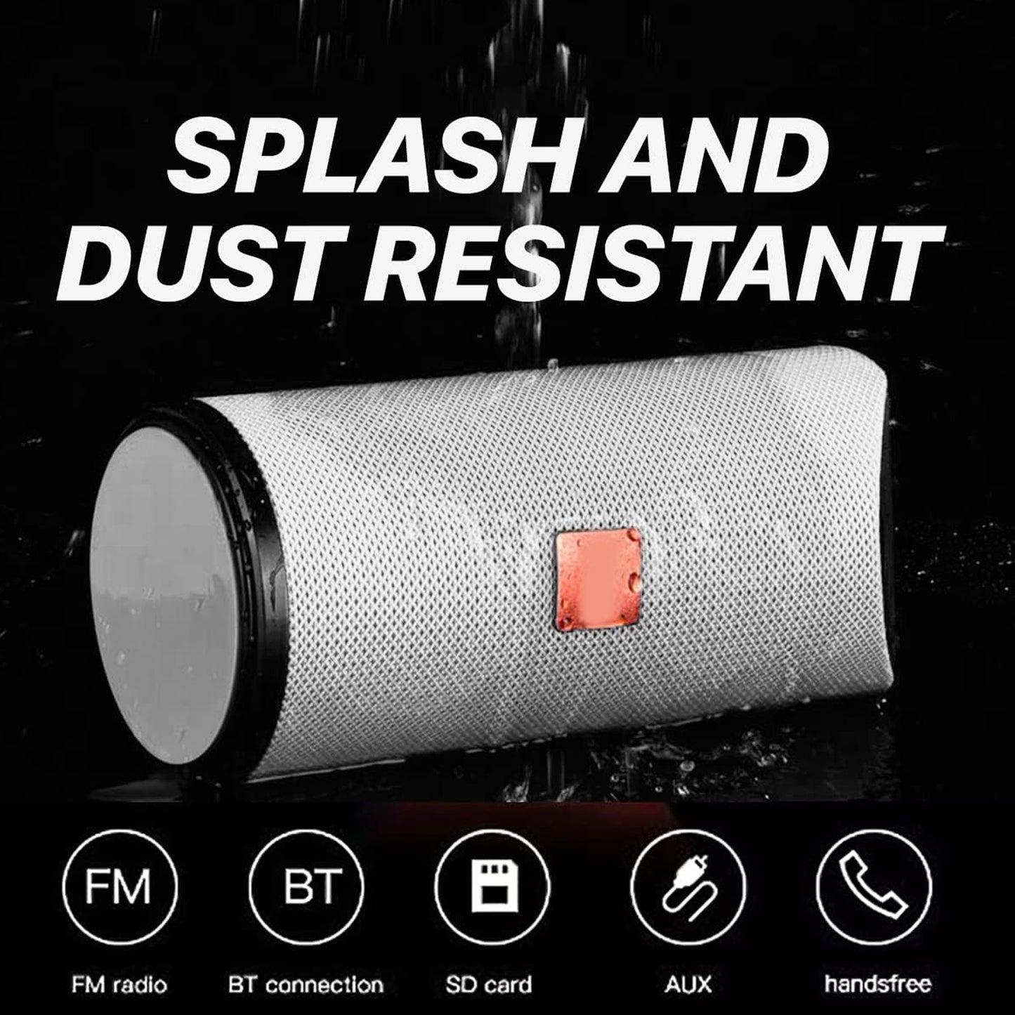 Portable Rechargeable Waterproof Bluetooth Speaker – High Sound & Splashproof Design
