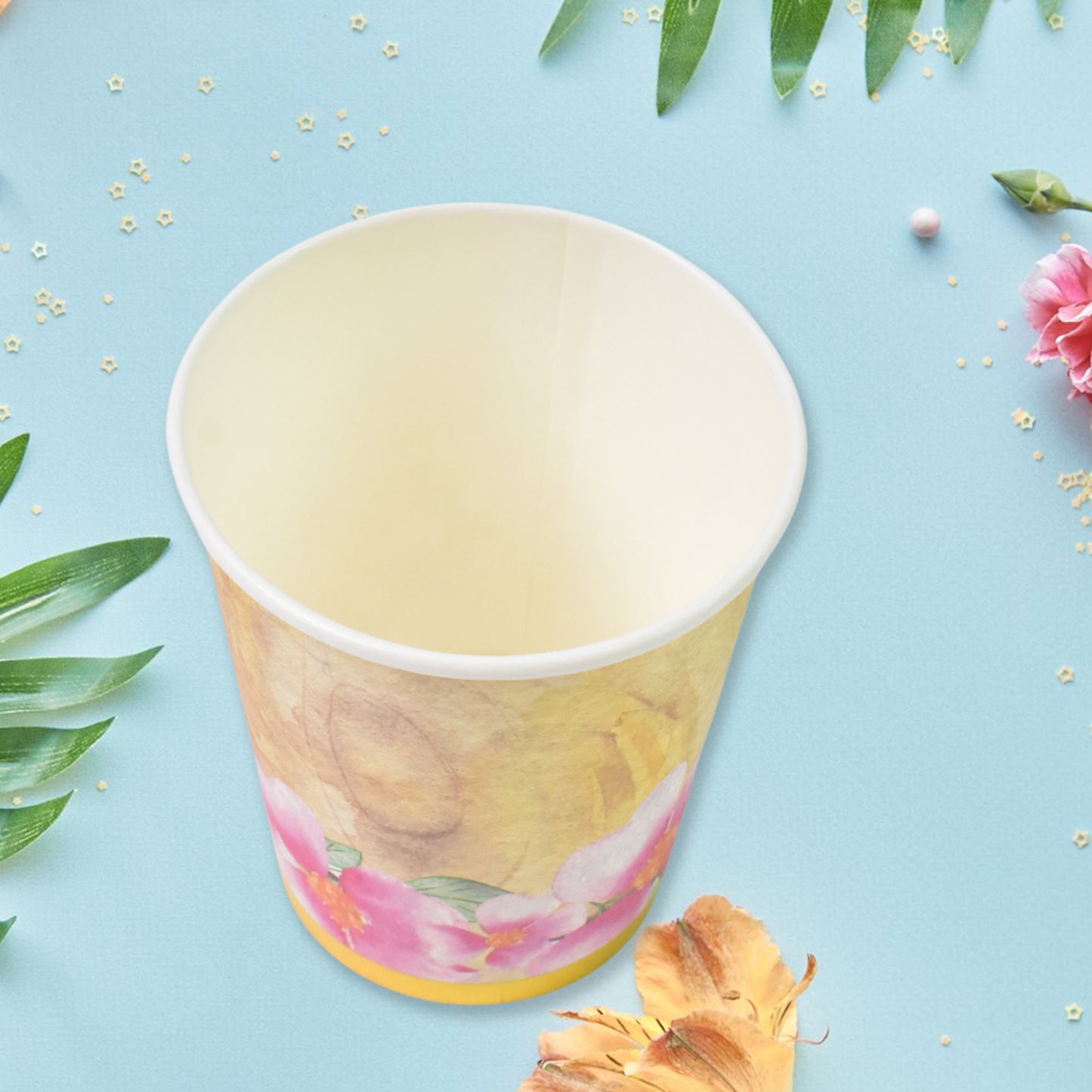 Disposable Paper Cups Disposable Tea Coffee Cups (24 Pcs Set Mix Color Design)