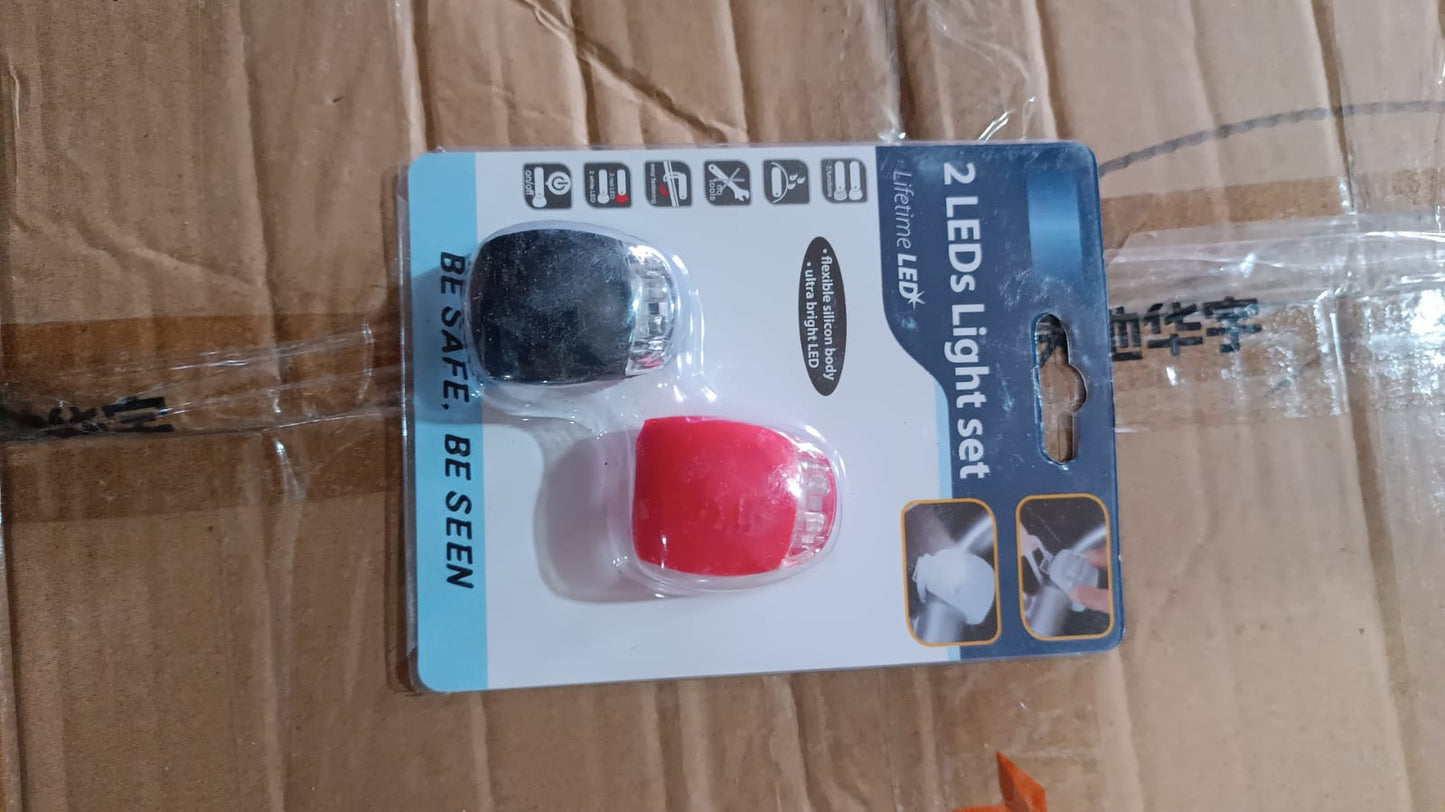 Silicone LED Bike Light Set β Front & Rear Safety Lights (2 PCS) π΄ββοΈπ‘π