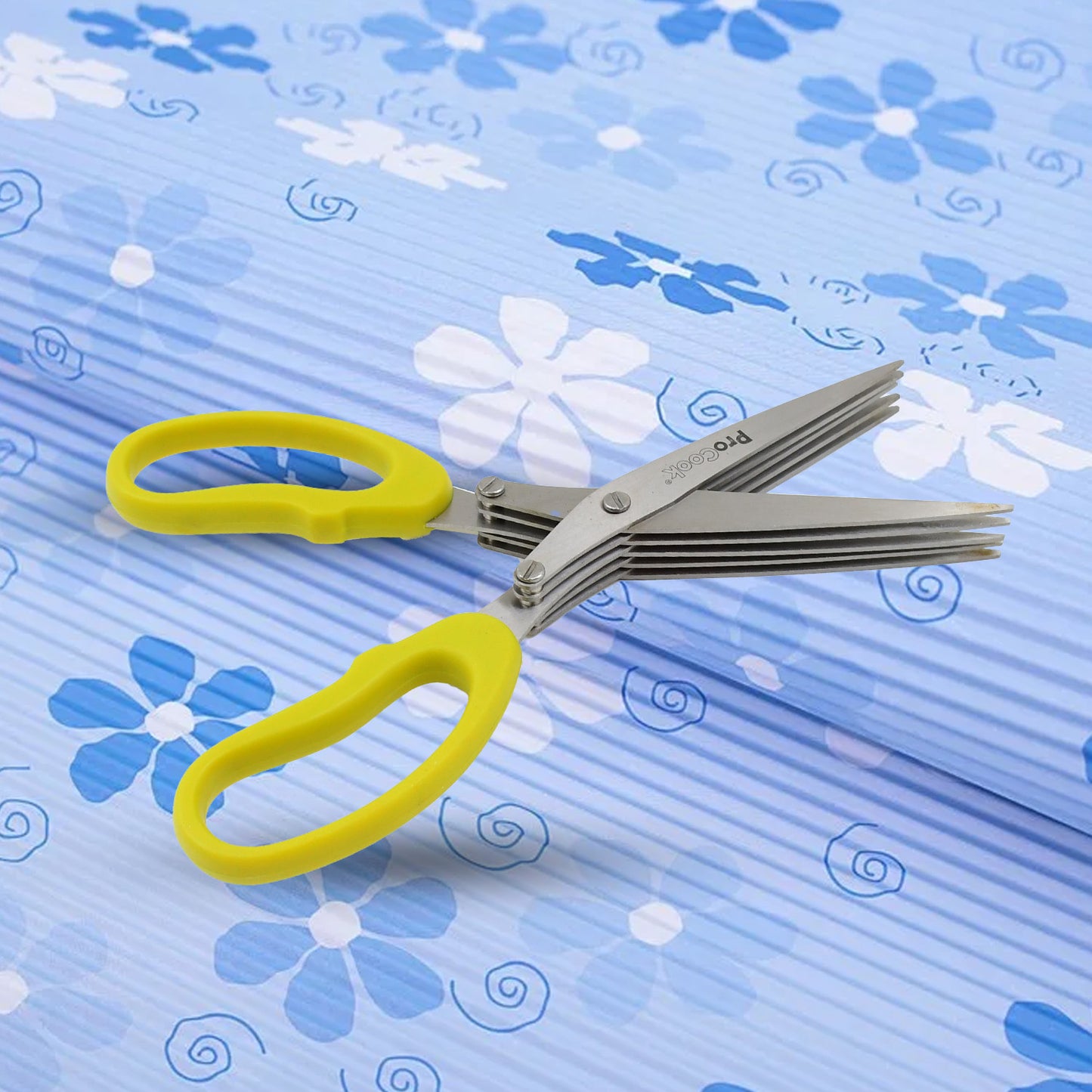 Multifunction Stainless Steel Herb Scissors | 5-Blade Kitchen Shears