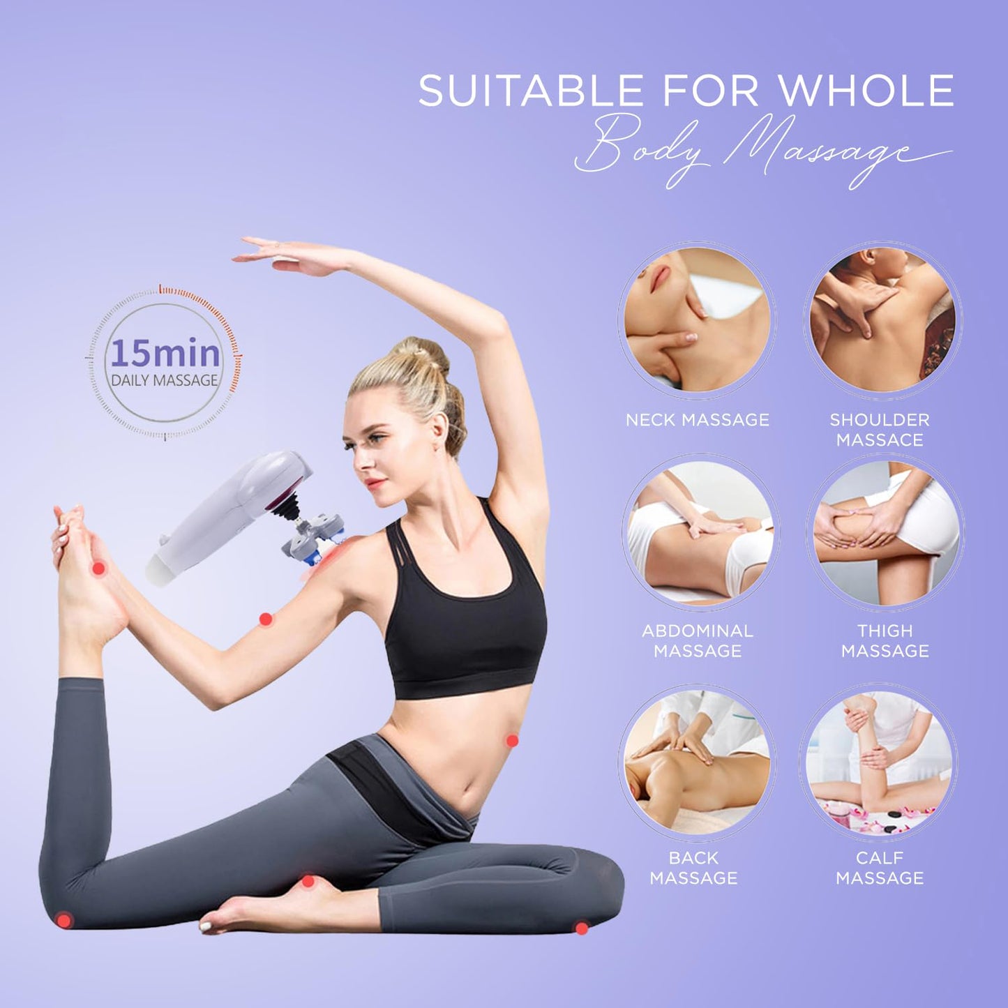 Electric 8-in-1 Full Body Massager – Magic Massage Set for Pain Relief & Relaxation
