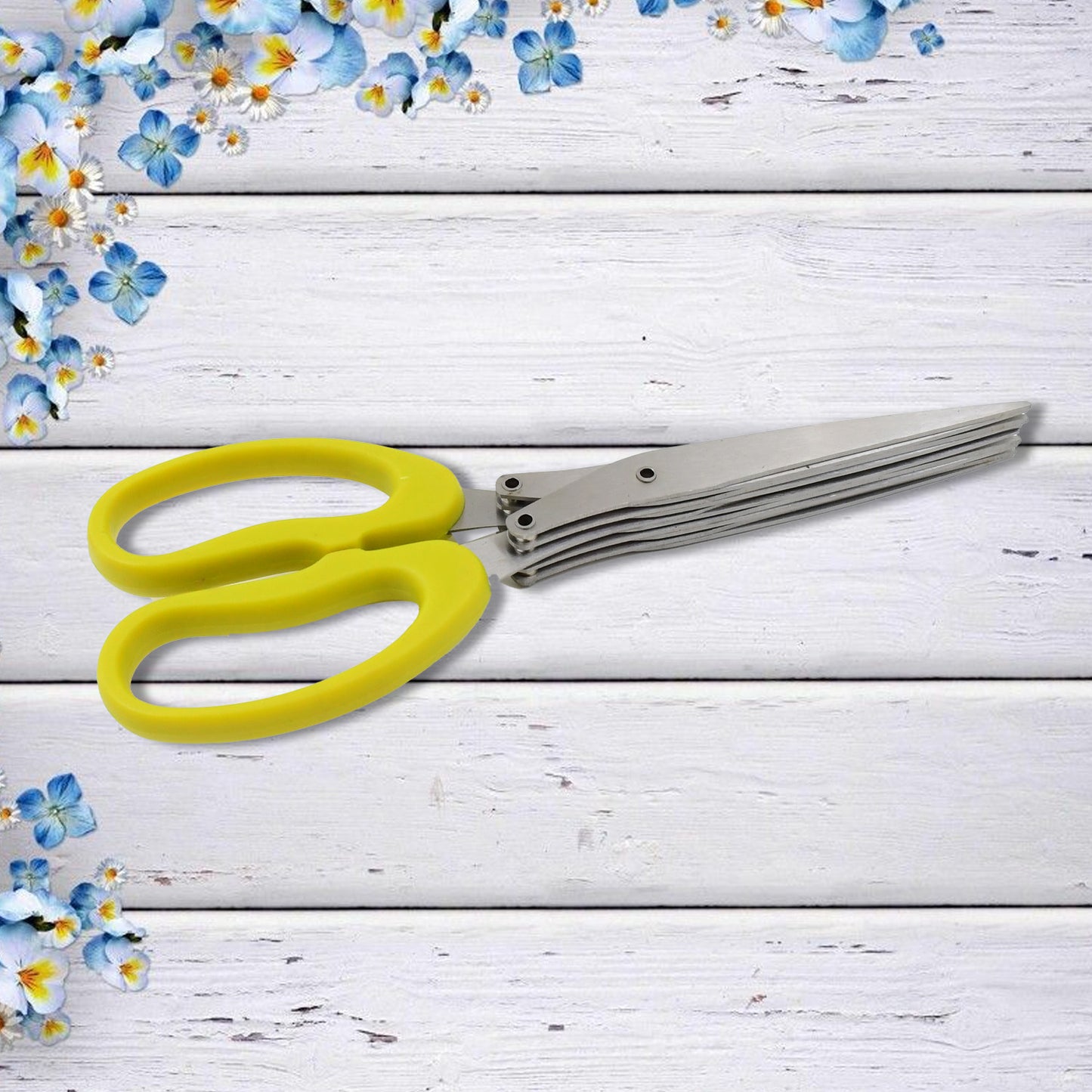 Multifunction Stainless Steel Herb Scissors | 5-Blade Kitchen Shears