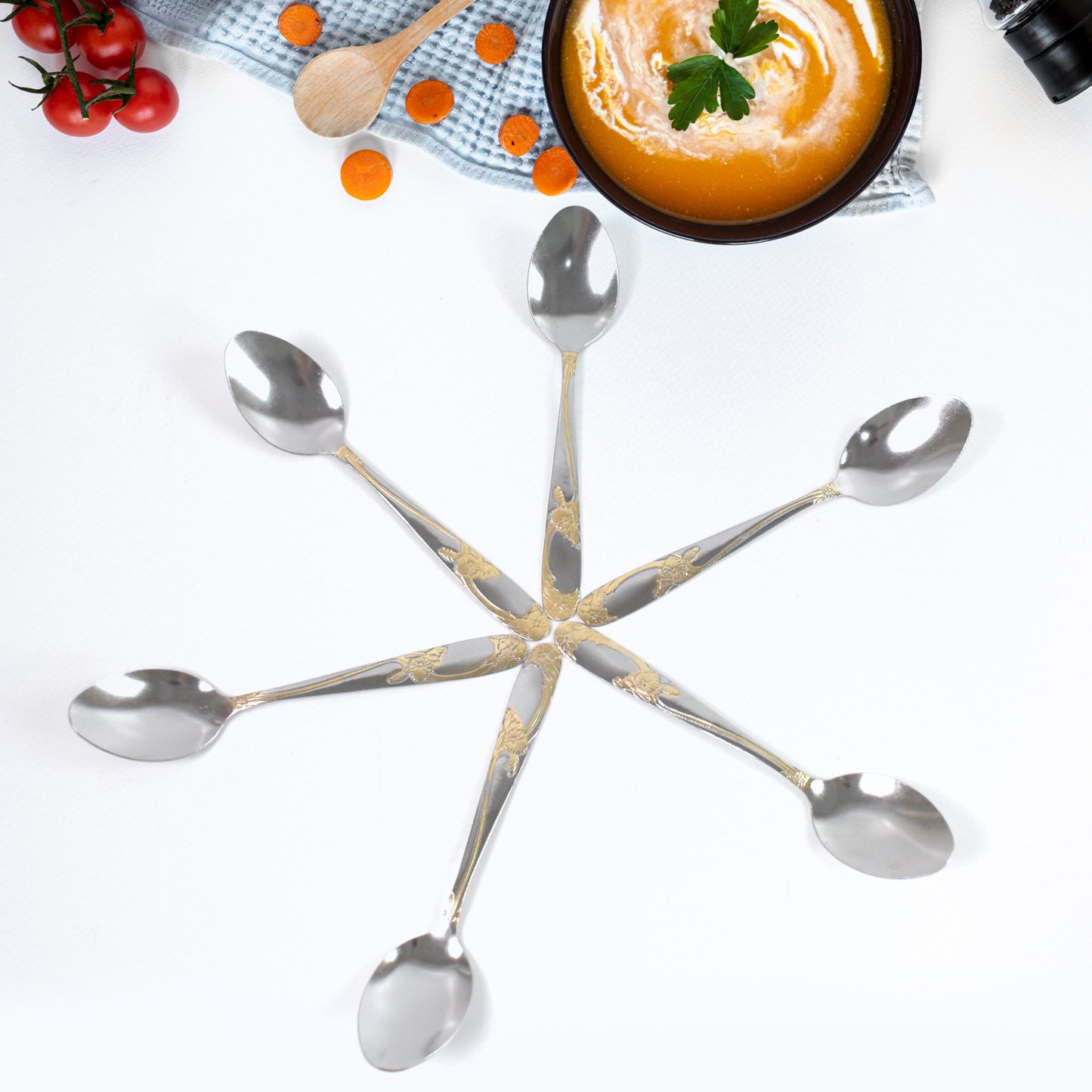 Stainless Steel Baby Spoon Set β 6-Piece Table Spoon Set for Kids & Toddlers