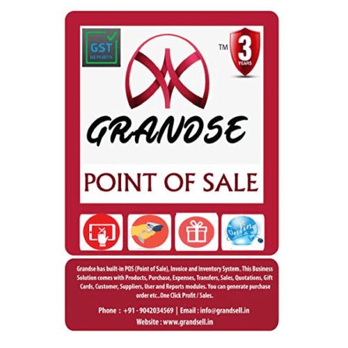 GrandSe Point of Sale Billing Software – 3 Years Subscription - Chestore