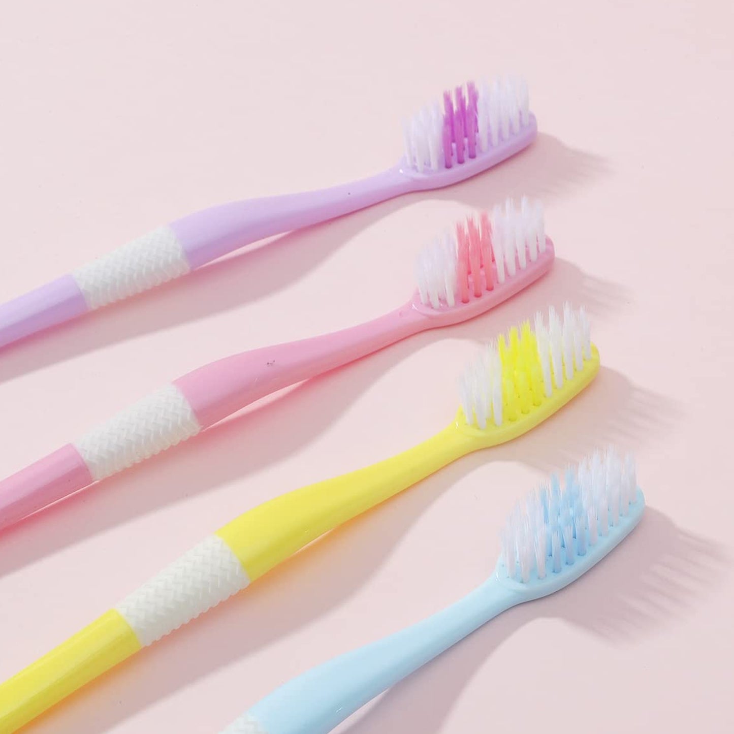 2-in-1 Toothbrush with Tongue Scraper – Soft Bristle, Long Handle (8-Piece Set)