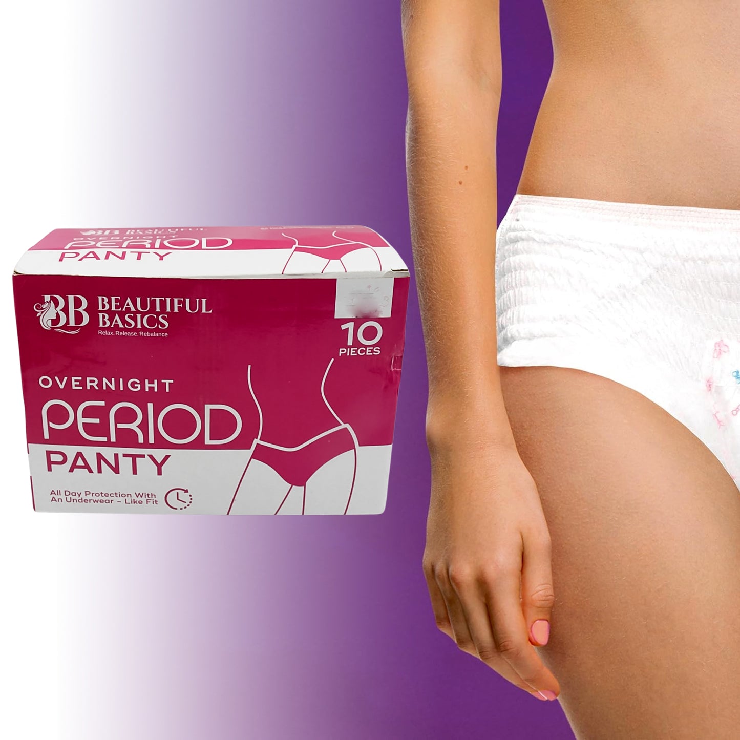 Women's Emergency Travel Kit – 10-in-1 Feminine Hygiene & First Period Kit with Underwear, Pantyliner & More