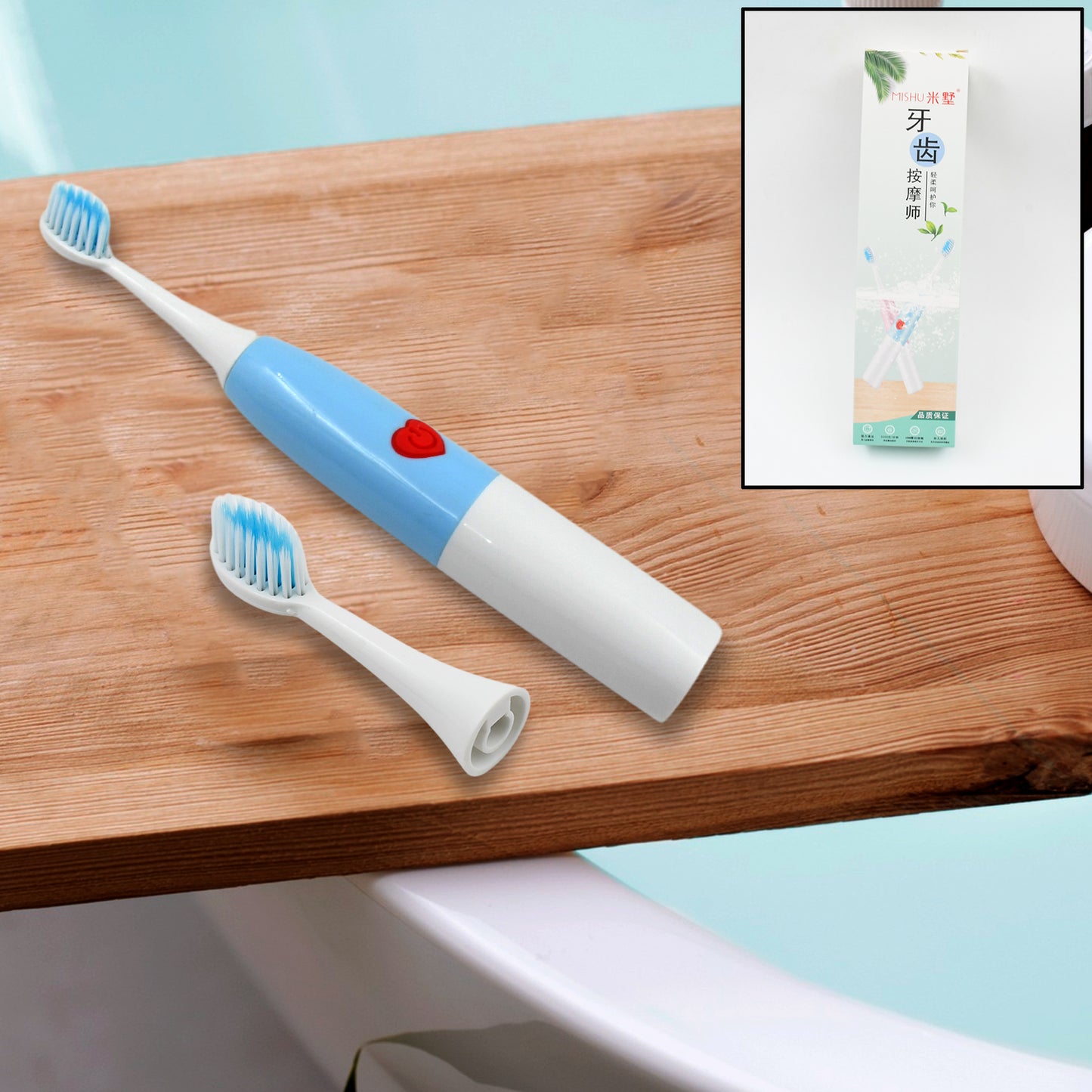 Battery Operated Electric Toothbrush – Travel-Friendly & Powerful Oral Care | 1 Pc