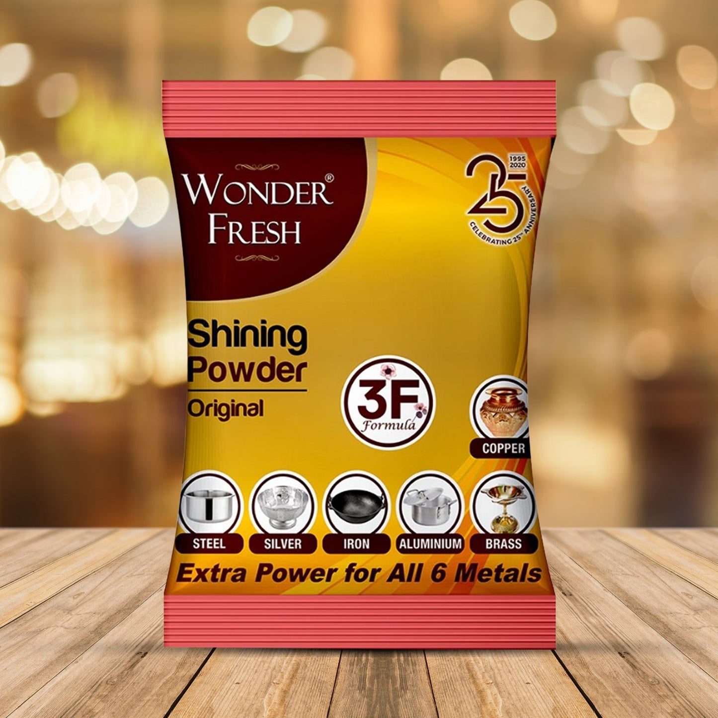 Shining Powder - Cleans & Polishes Copper, Brass, Silver, Aluminum, Iron & Steel – 200 gm - Chestore