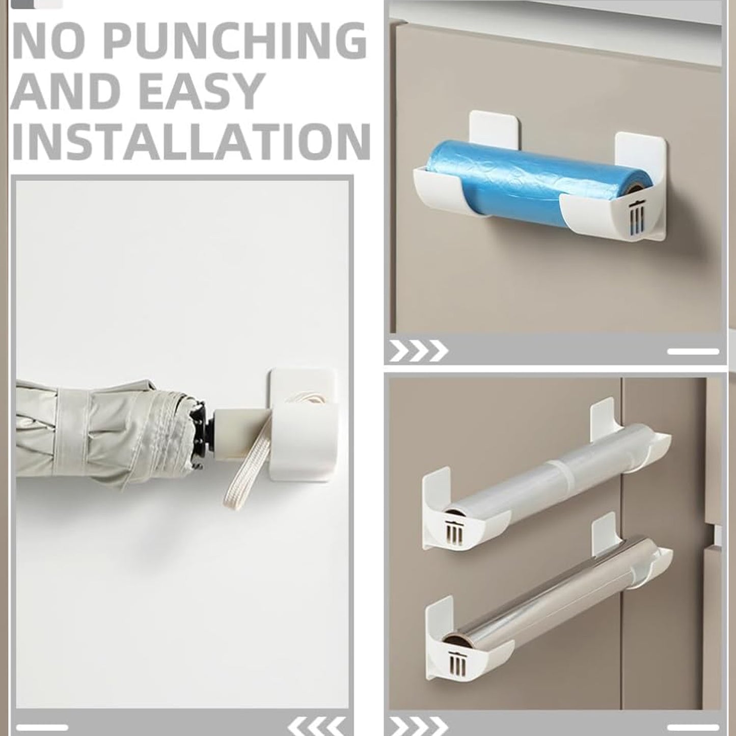Wall-Mounted Trash Bag Holder β Space-Saving Storage Rack for Kitchen & Home