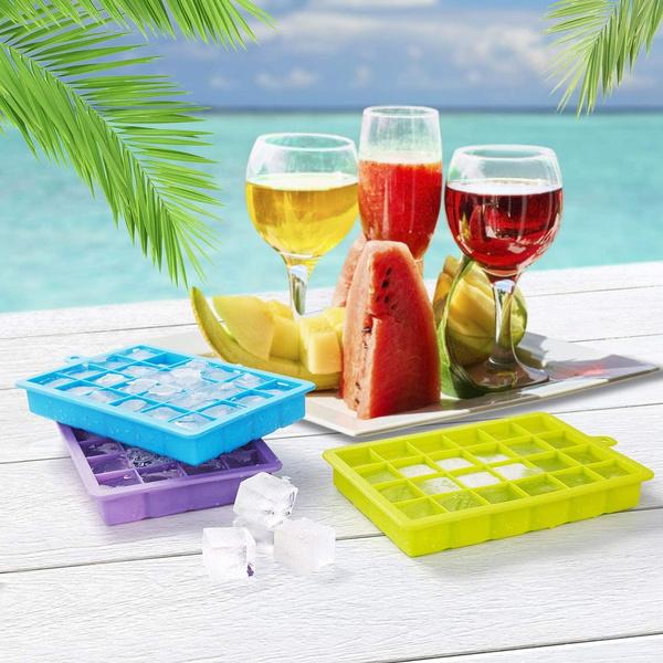Silicone Ice Cube Tray – 24-Cavity Flexible & Easy-Release Ice Mold