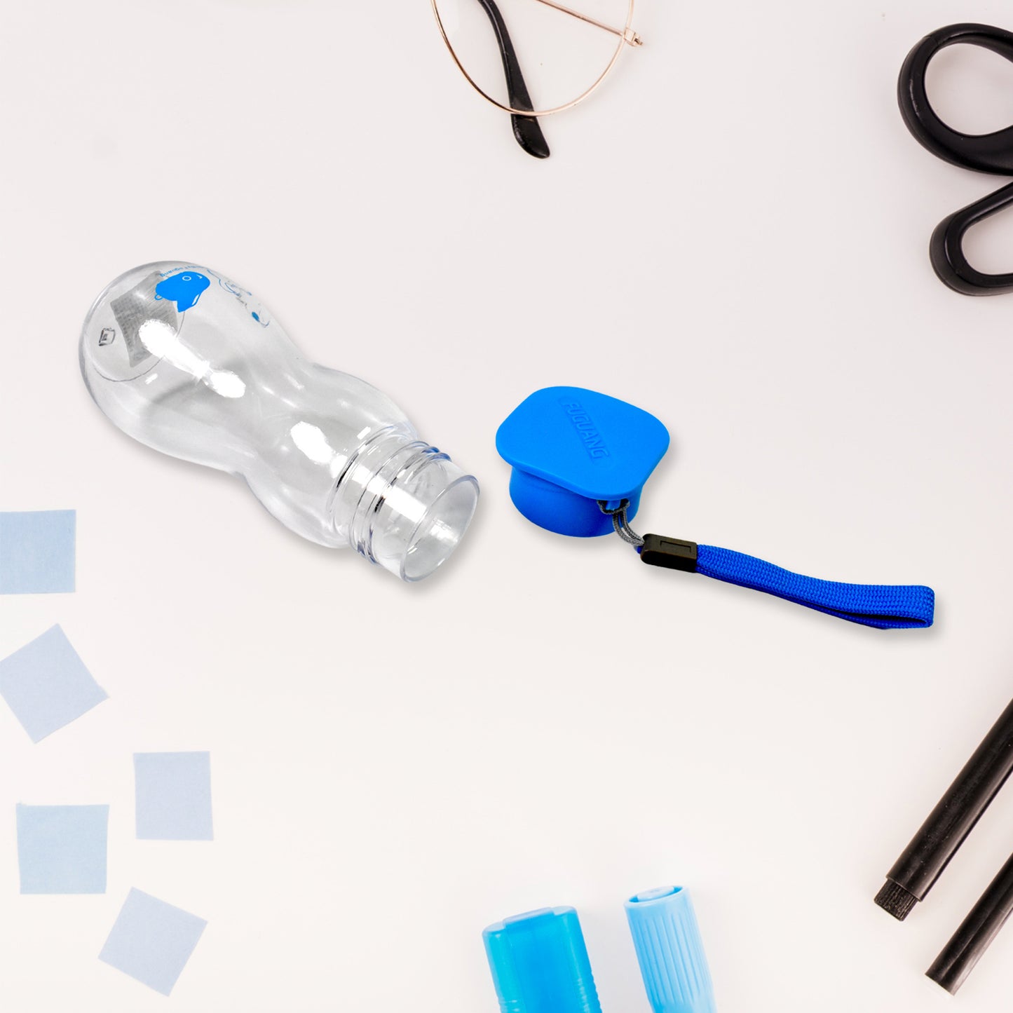 Transparent Travel Water Bottle with Carry Strap β 280ml