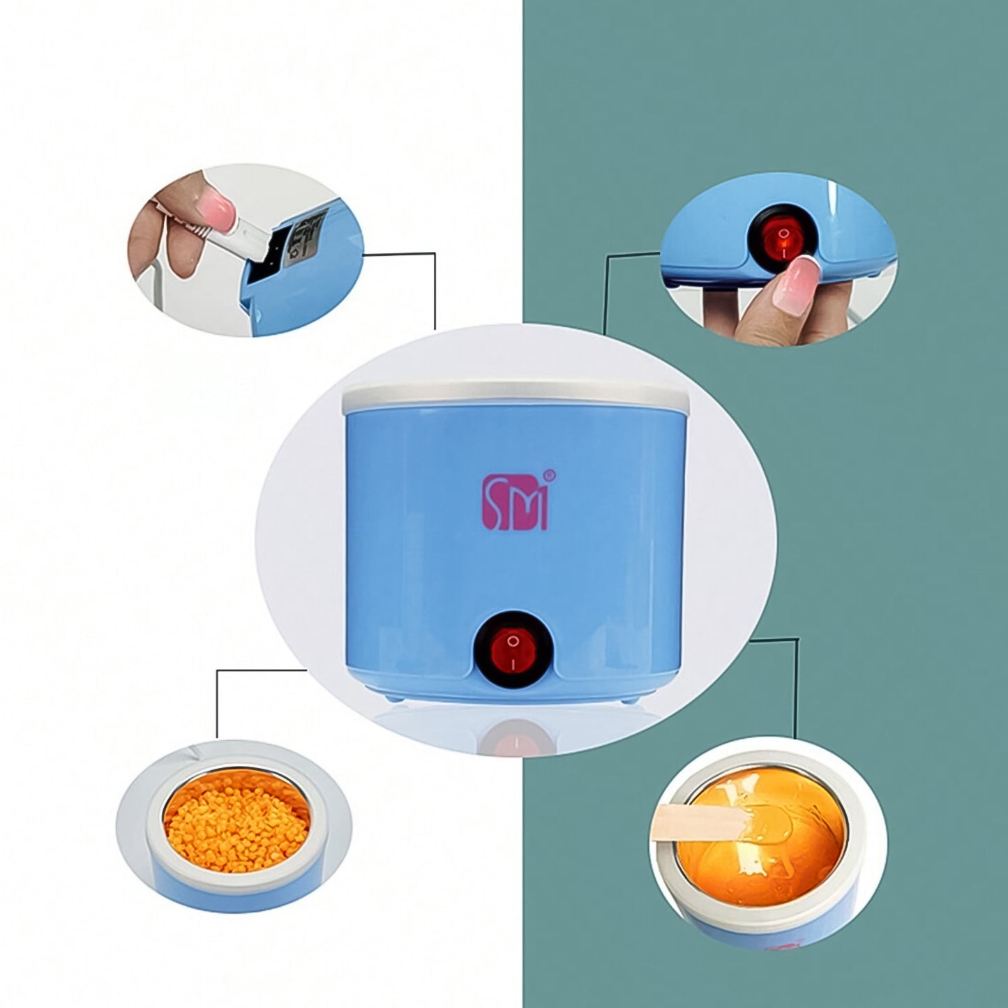 Electric Wax Heater – 100W Wax Melting Pot for Hair Removal & Spa Use (200ml)