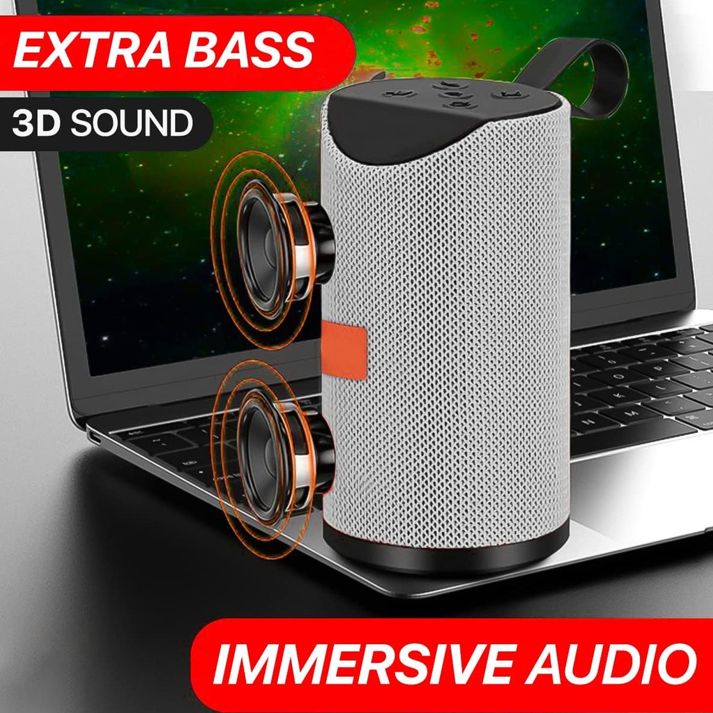 Portable Rechargeable Waterproof Bluetooth Speaker – High Sound & Splashproof Design