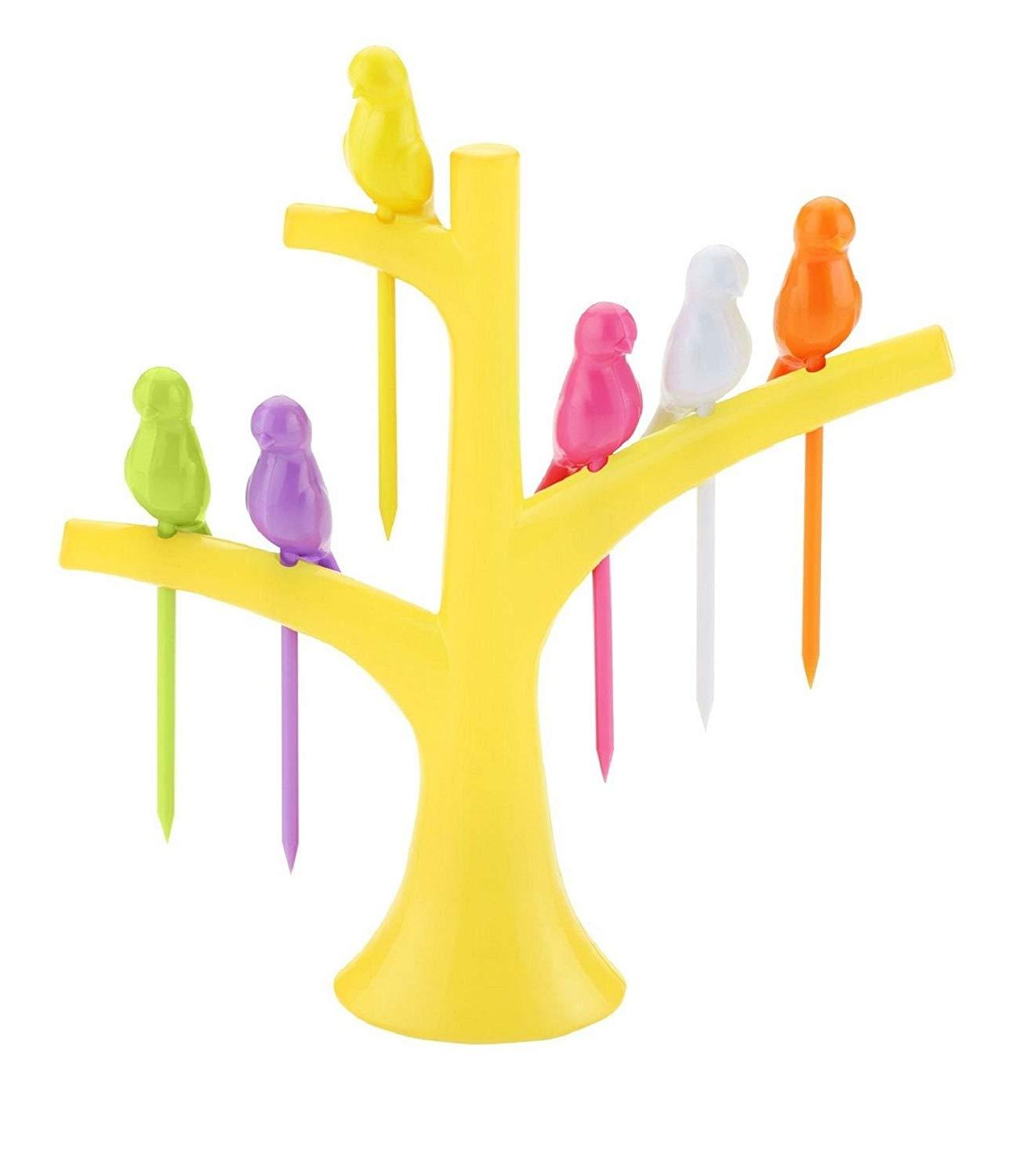 🐦 Bird Fork Set Chirpy & Charming Appetizer Forks (With Color Box Packing)