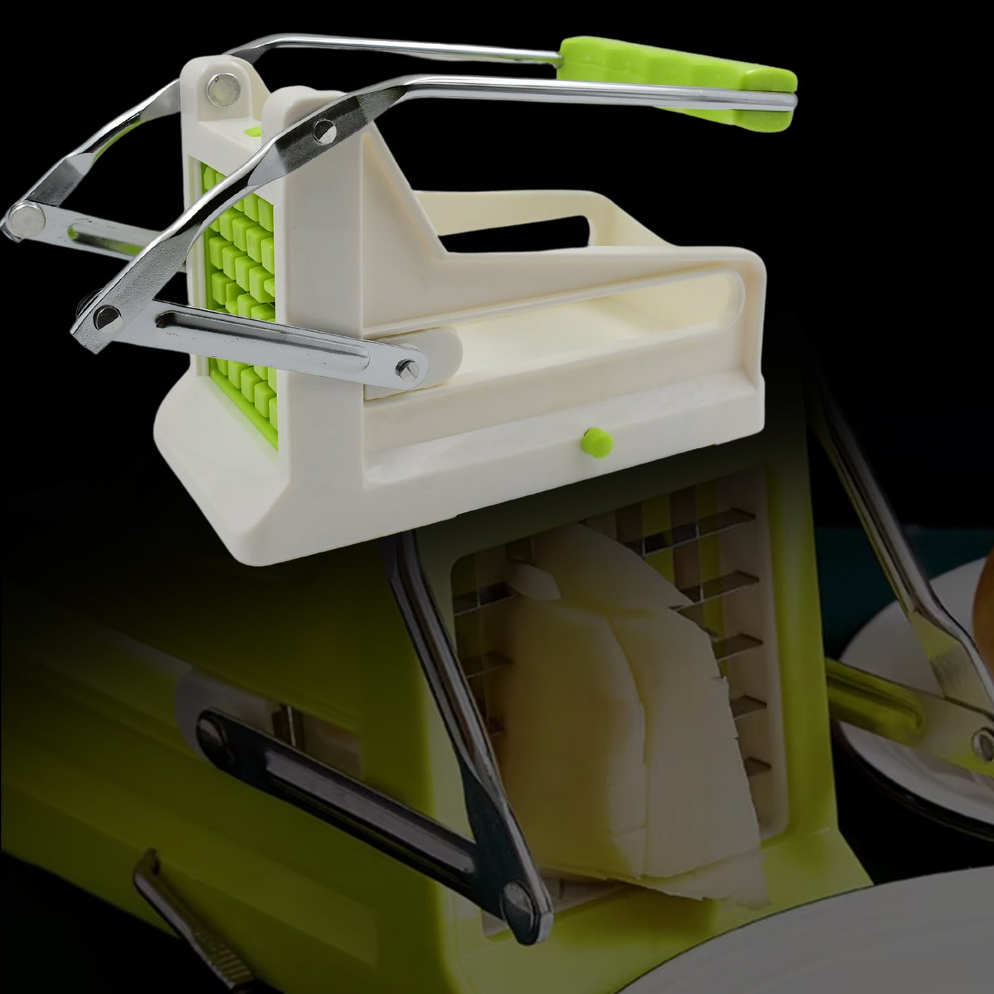 French Fry Cutter | Stainless Steel Vegetable & Potato Cutter for Fries, Carrots, Onions & More