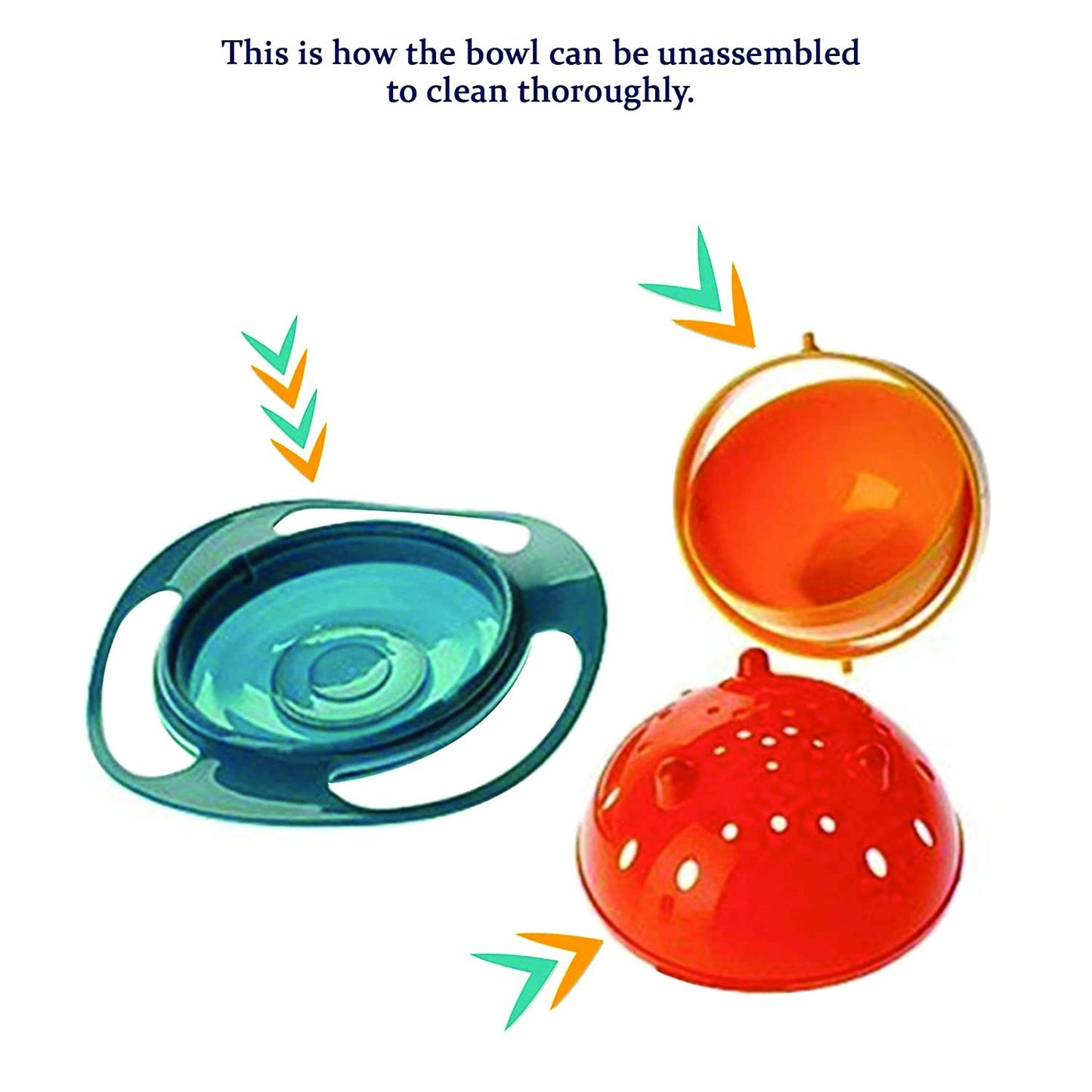 360° Rotating Gyro Bowl | Non-Spill Toddler Feeding Bowl for Mess-Free Meals