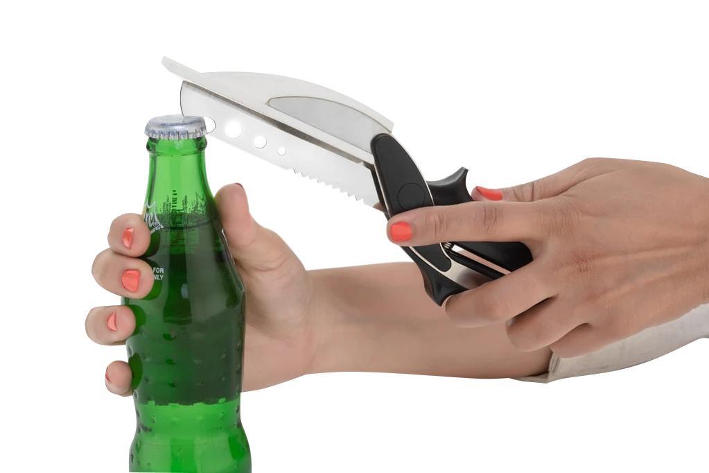 Stainless Steel 4-in-1 Clever Cutter – Versatile Kitchen Tool for Cutting & Slicing