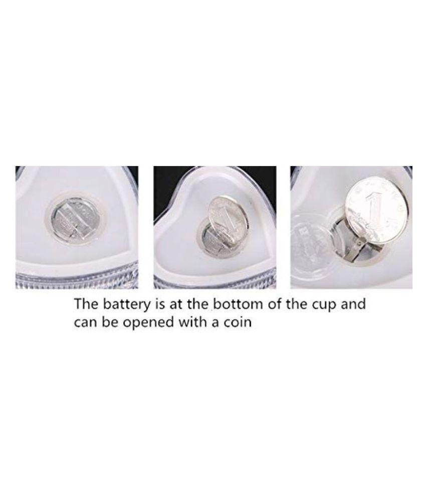Heart Shape Activated Blinking LED Glass Cup | Light-Up Drinkware for Parties