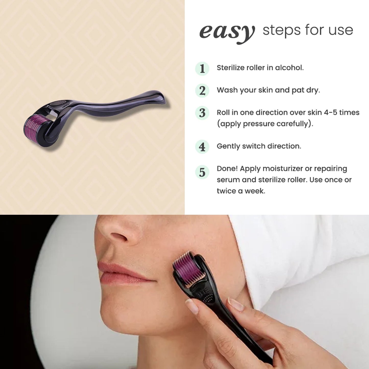 0.75mm Derma Roller – Anti - Aging, Scar Removal & Hair Regrowth - Chestore