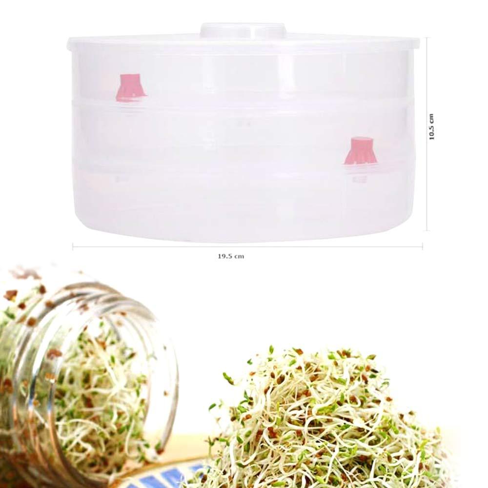 3-Compartment Plastic Sprout Maker – Efficient Seed Sprouting for Home Use
