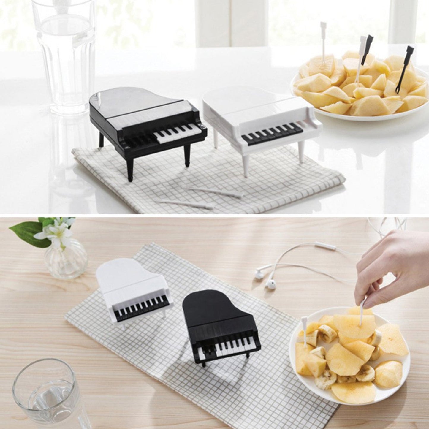 10 - Piece Creative Piano Fruit Fork Set for Snacks & Desserts - Chestore