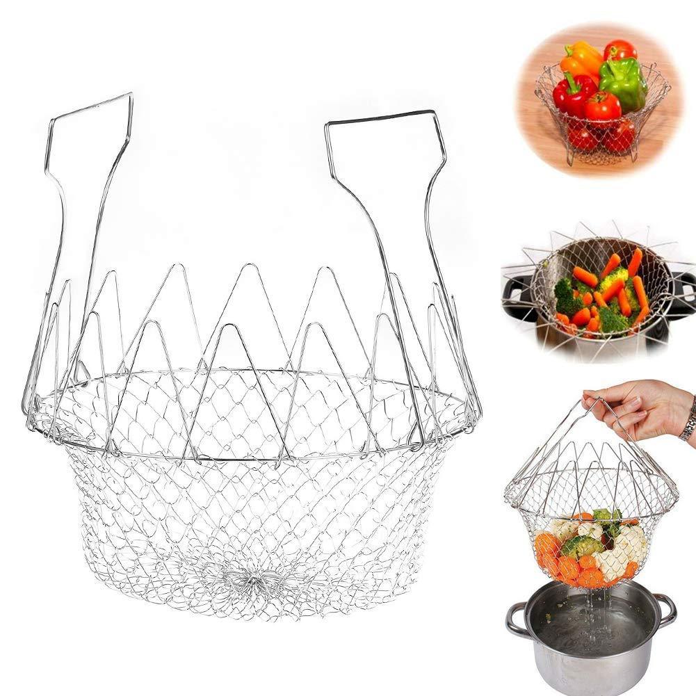 Foldable Strainer Chef Basket – Multi-Purpose Kitchen Tool for Easy Cooking