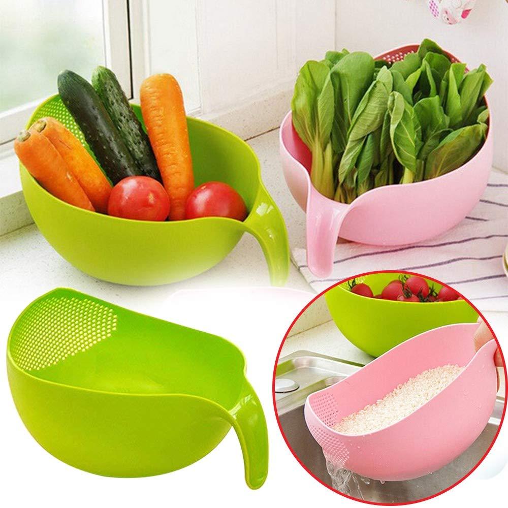 Rice Bowl Thick Drain Basket with Handle – Durable, Multi-Purpose Strainer