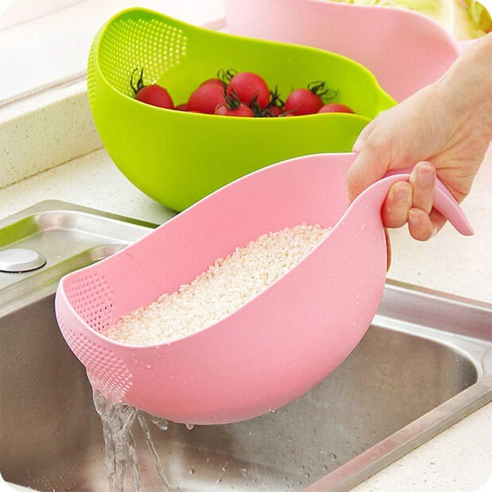 Rice Bowl Thick Drain Basket with Handle – Durable, Multi-Purpose Strainer