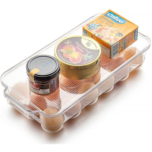 18 - Cavity Plastic Egg Storage Box with Lid & Handles - Chestore