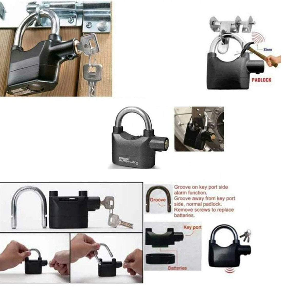 Anti-Theft Security Pad Lock with Smart Alarm – Ultimate Protection