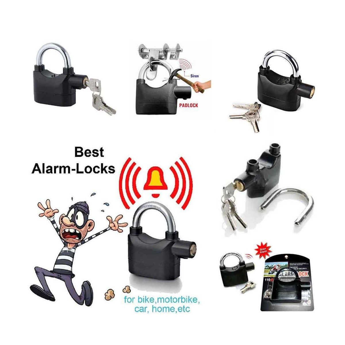Anti-Theft Security Pad Lock with Smart Alarm – Ultimate Protection