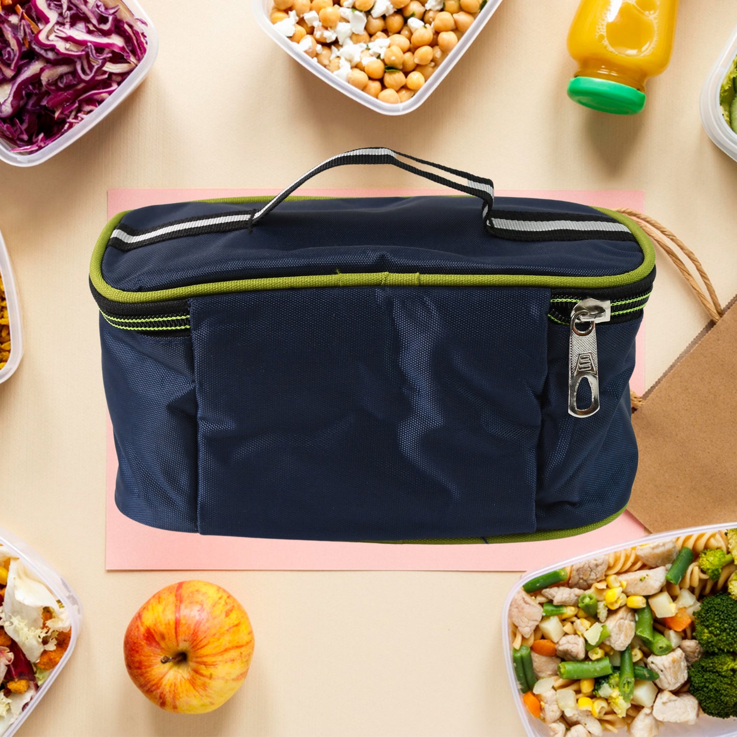 🍱 Sumo Lunch Box with Lunch Bag – 2 Pc Plastic Lunch Box + Spoon & Fork Set