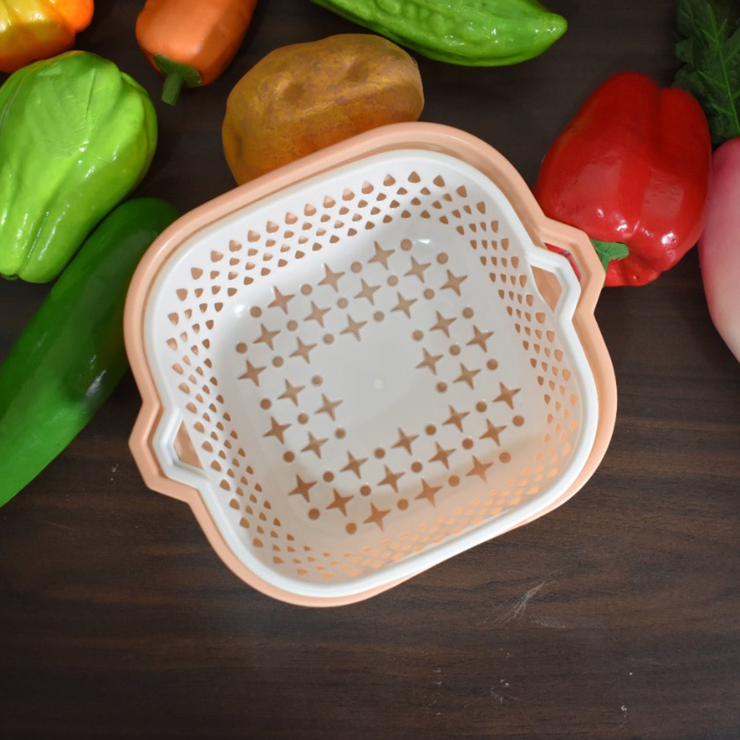 2 - in - 1 Basket Strainer – Rinse & Drain Fruits, Vegetables & More - Chestore