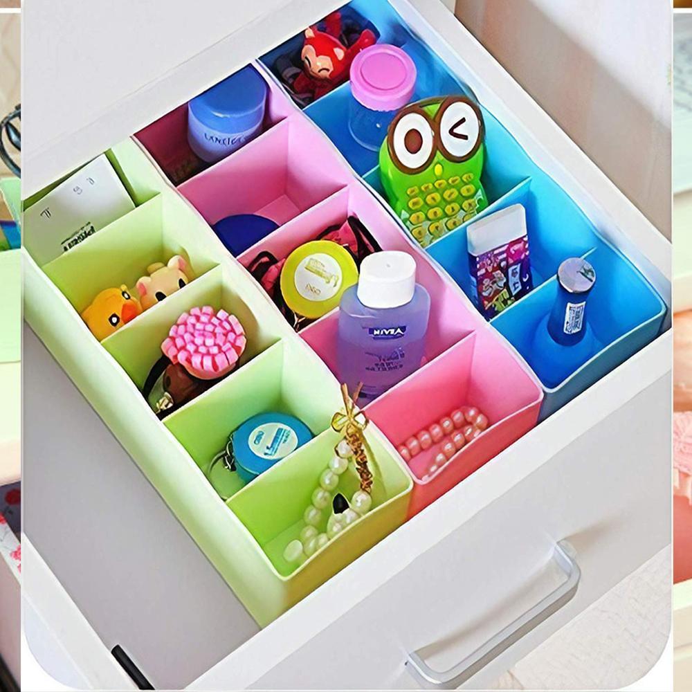 5-Compartment Storage Box for Socks, Handkerchiefs & Underwear – Pack of 2 | Closet Organizer