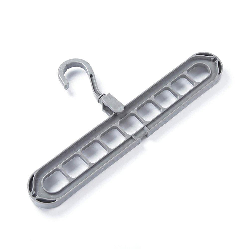9 Hole Plastic Hanger & Hanging Hook – Indoor Wardrobe, Balcony & Suit Rack Organizer