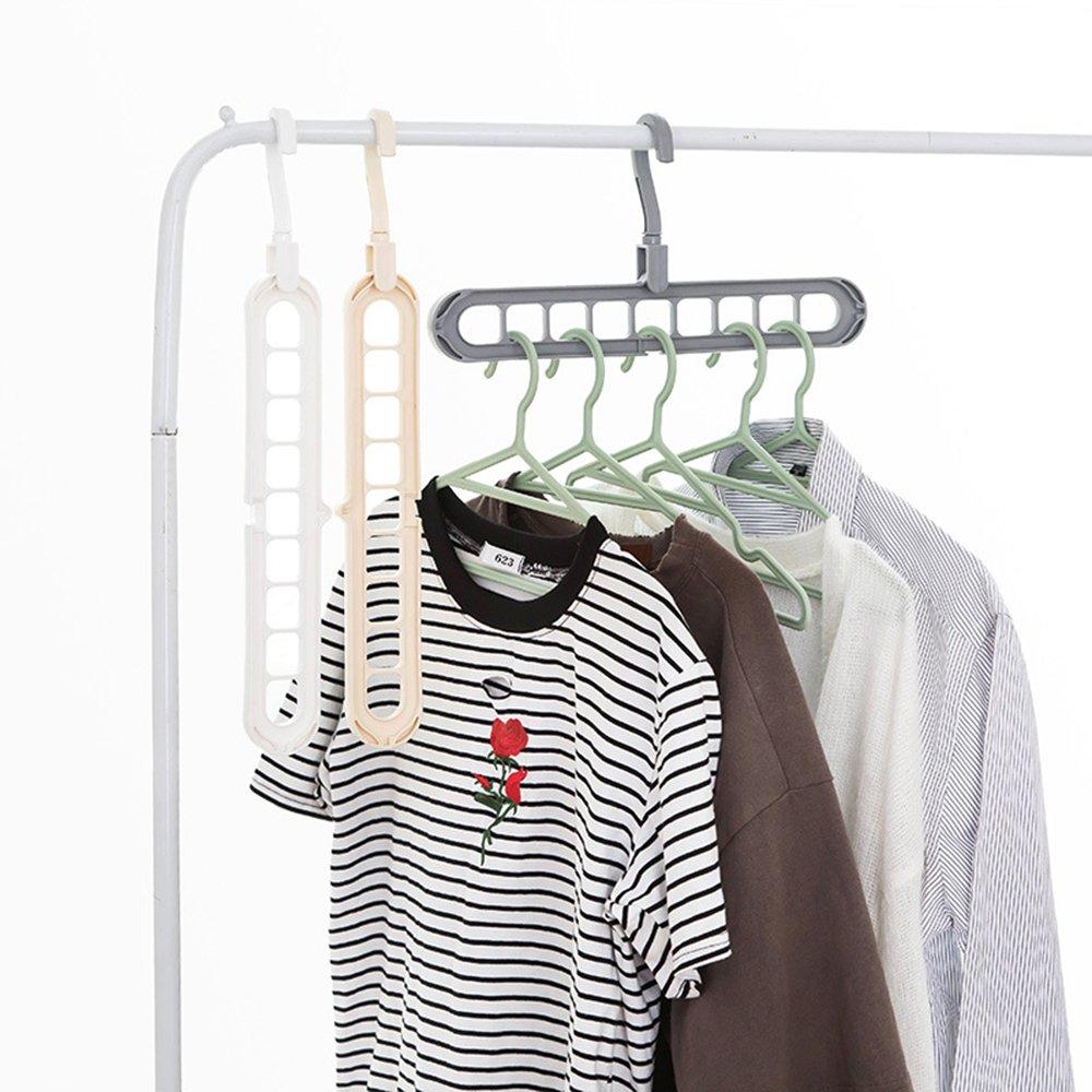 9 Hole Plastic Hanger & Hanging Hook – Indoor Wardrobe, Balcony & Suit Rack Organizer