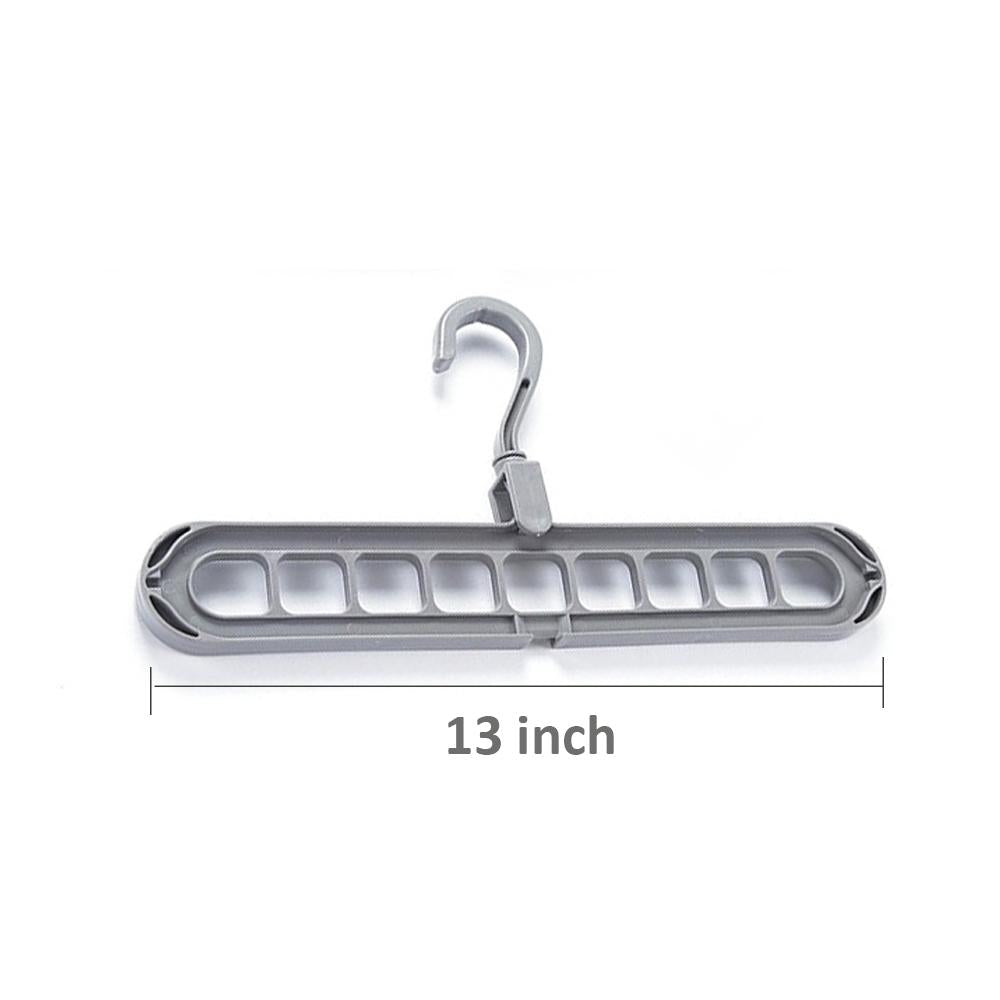 9 Hole Plastic Hanger & Hanging Hook – Indoor Wardrobe, Balcony & Suit Rack Organizer
