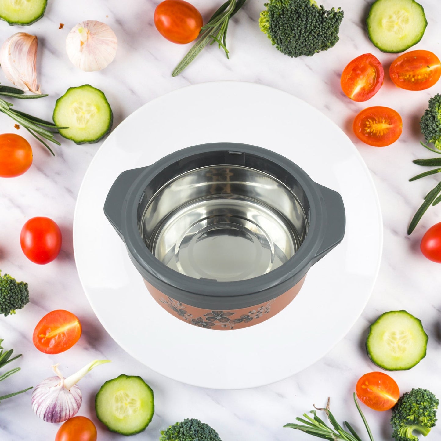 2500ml Insulated Casserole Hot Pot – Stainless Steel Chapati & Food Serving Box - Chestore
