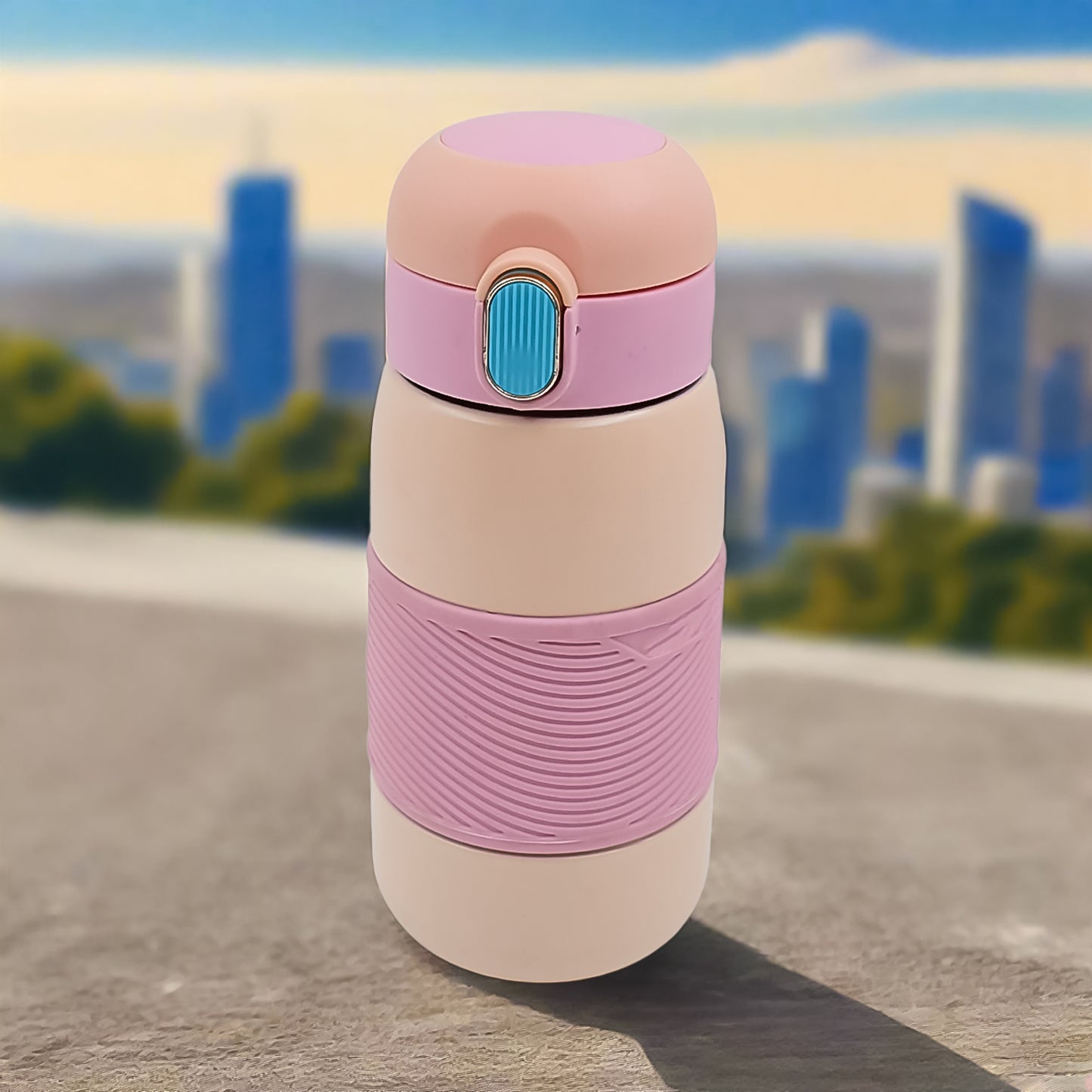 420ml Insulated Stainless Steel Bottle – Leakproof, Rubber Grip & Travel-Friendly 🚰❄️🔥