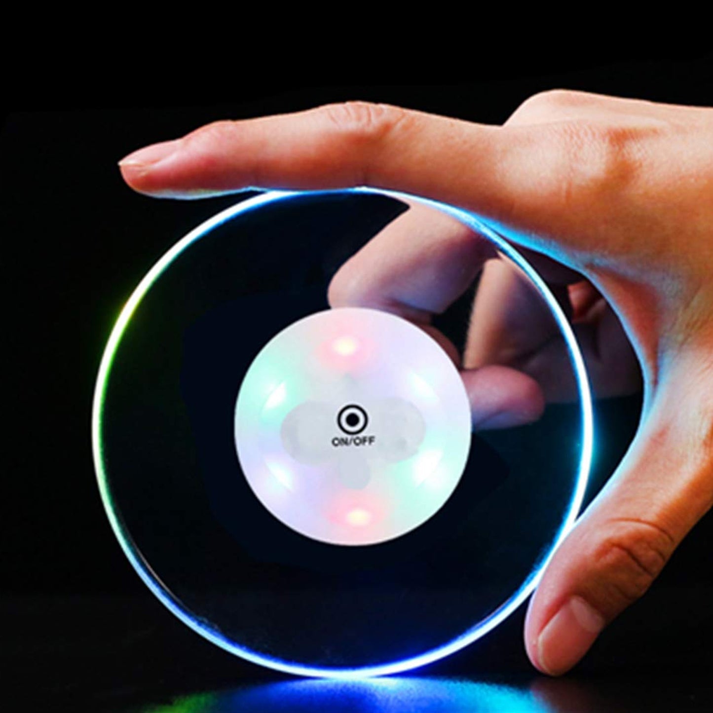 Colorful LED Cocktail Coaster | Ultra-Thin Light-Up Drink Coaster