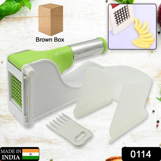 🍟 Virgin Plastic French Fry Chipser – Potato Slicer with Container