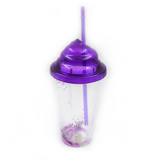 High-Quality Plastic Cold Drink Cup Tumbler with Lid & Straw – Reusable 16oz Tea & Coffee Travel Cup